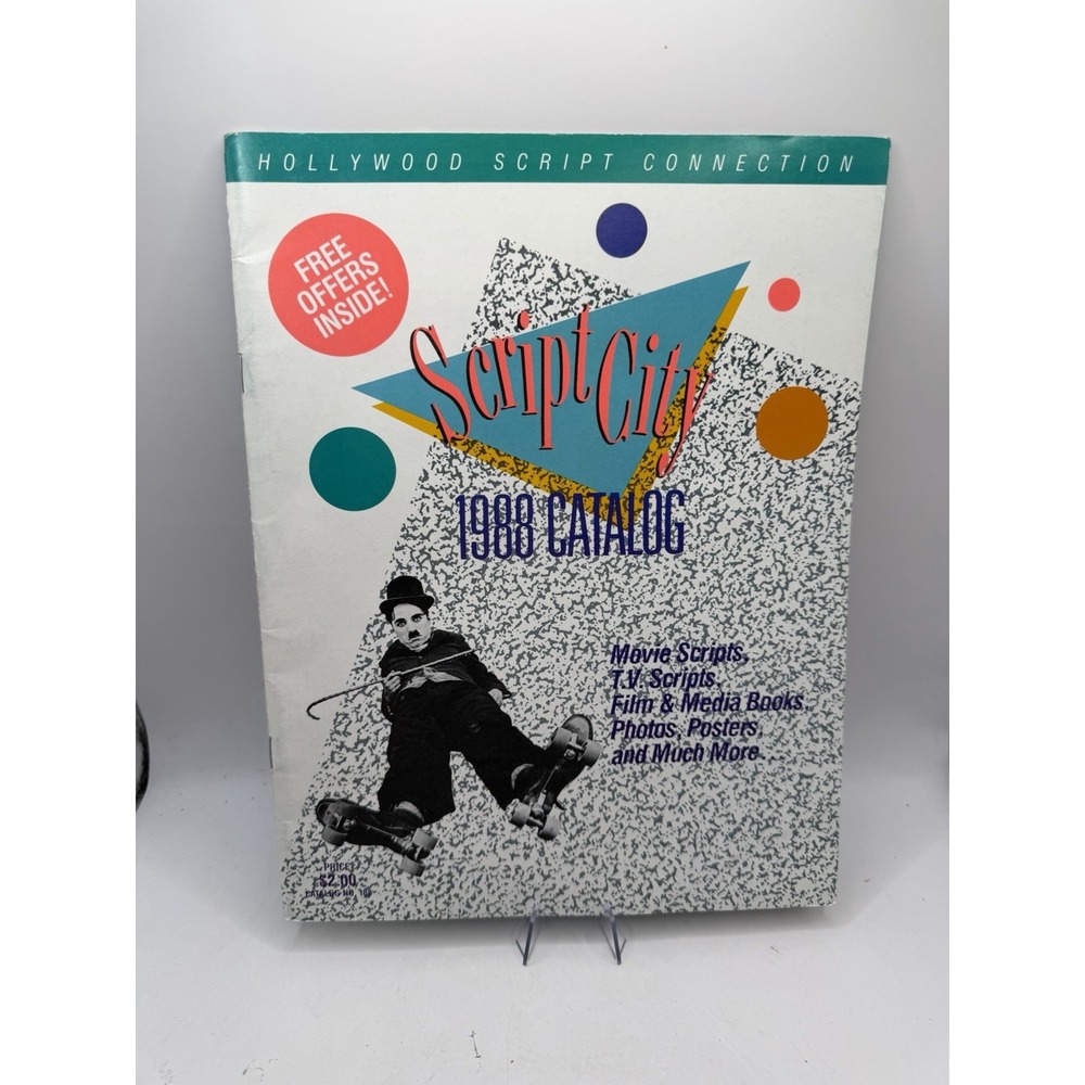 Script City 1988 Catalog Hollywood Film Media Charlie Chaplin Roller Skates